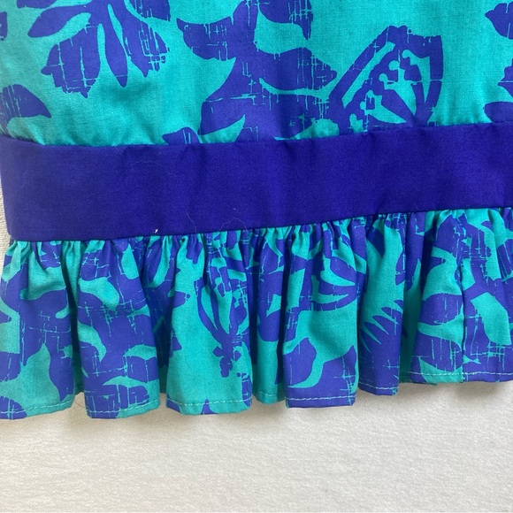 Hawaiian Heritage Women’s Sheath Dress 3/4 Raglan Sleeves Green Purple Sz6 - Picture 7 of 16